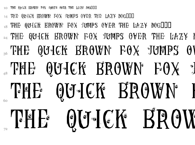 KR Ladybug font waterfall